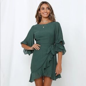 NWOT Never Regret Anything Dress Green